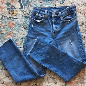Levi’s 501 Wedgie button fly ankle jeans size 25